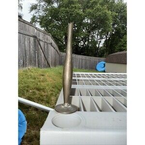 Vintage SIlver Plate Brass Toned Single Flower/Stem Fluted Vase 6"